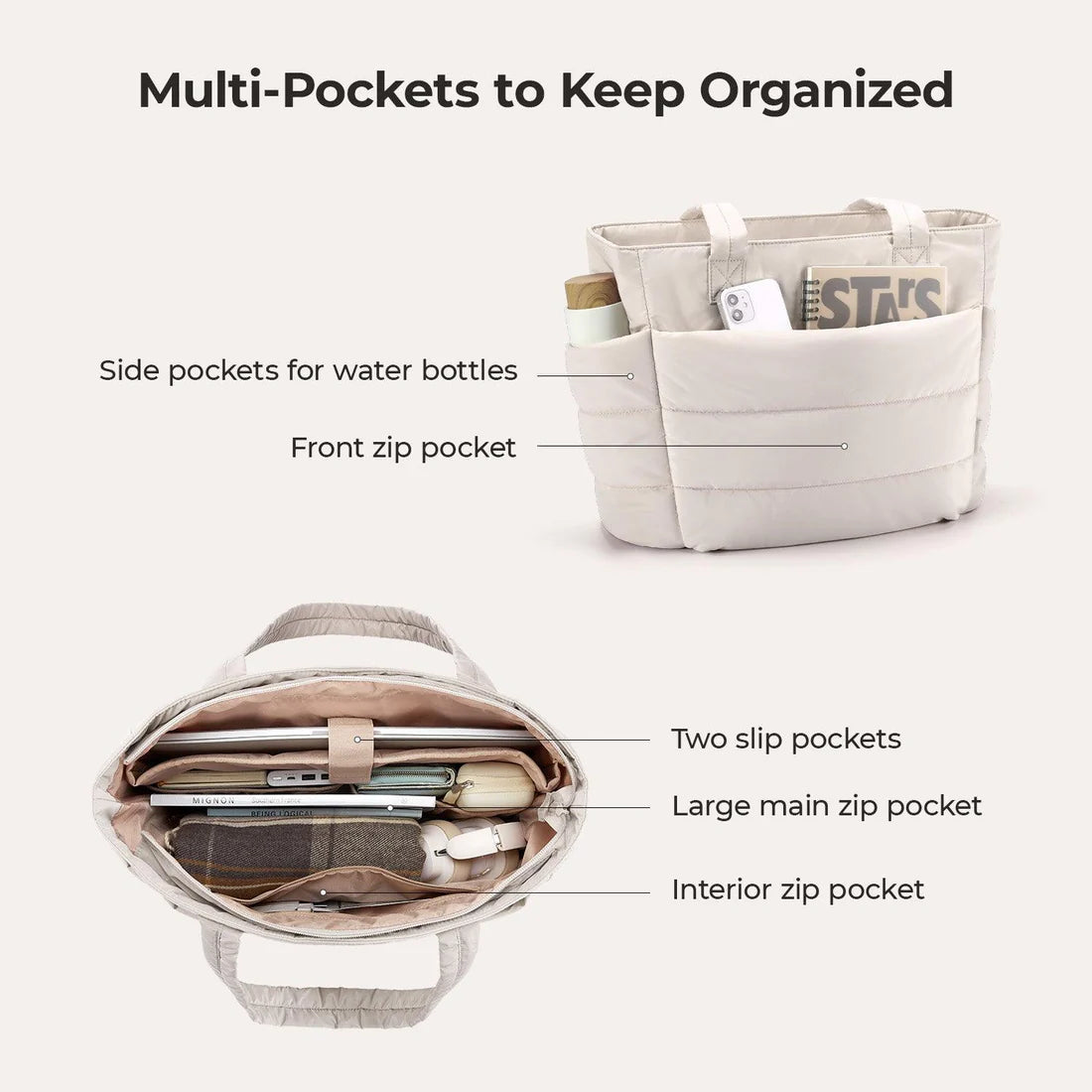 Bagsmart Puffy Tote Bag